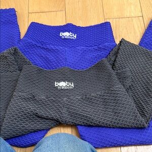 Booty by Brabants Textured Leggings Set - Blue and Black